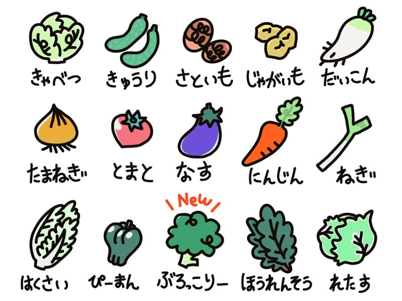 指定野菜のイラスト